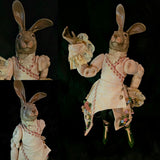 KATHERINE'S COLLECTION WAYNE KLESKI RETIRED LIMITED EDITION SUPER RARE VICTORIAN COUPLE RABBIT DOLLS