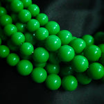 Vintage Midcentury Six Strand Green Beaded Necklace