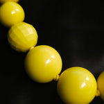 Yellow Lucite Graduated Bead Necklace