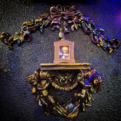 VINTAGE CHERUBS SHELF SCONCE UPCYCLED